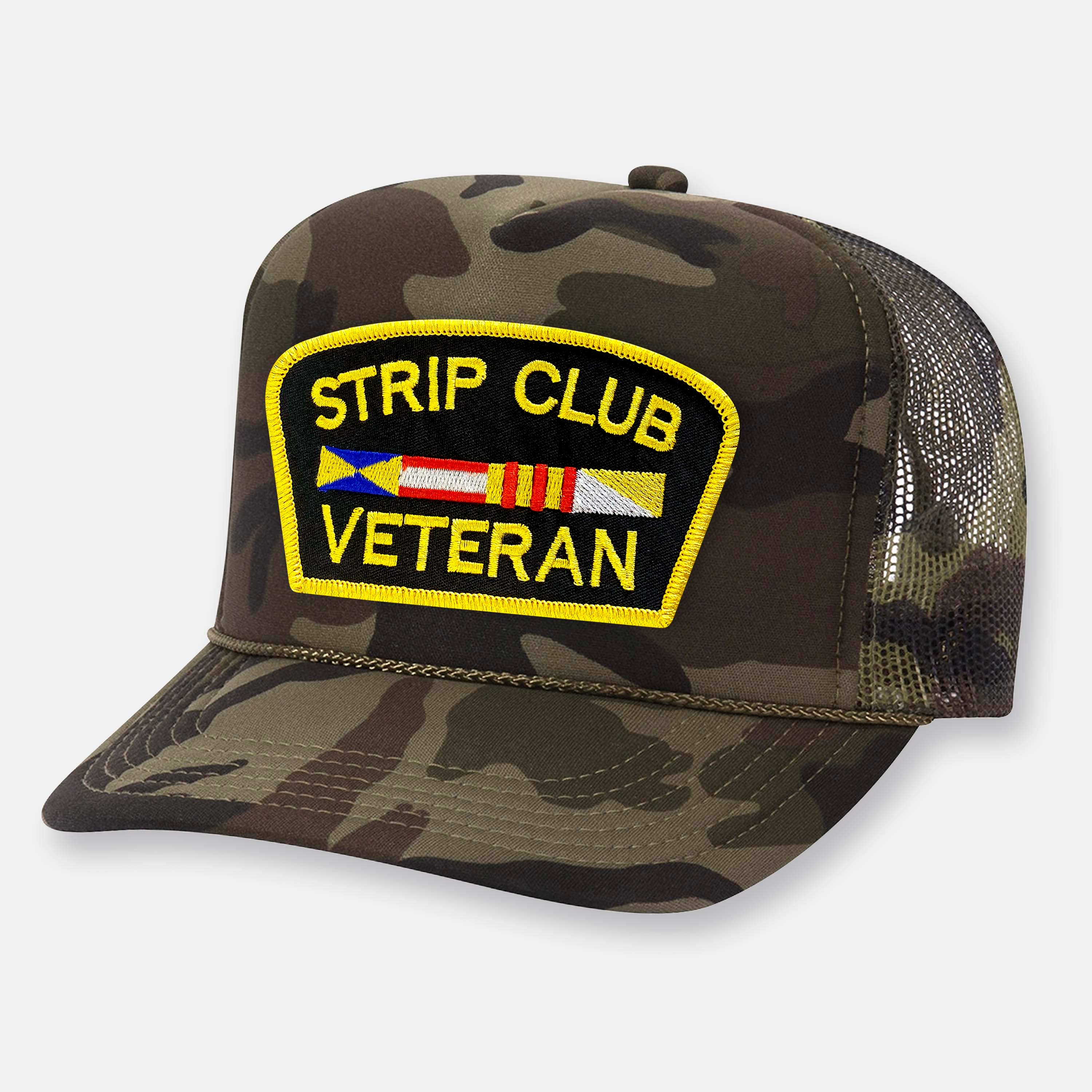Webig Moto Company - Venta al por mayor Gorra trucker - Unisex - SOMBRERO CON PARCHE CURVO PARA VETERANOS DEL CLUB DE STRIPTEASE0