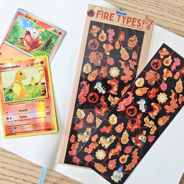 anniyell - Wholesale Sticker - fire types! Deco Sticker Sheet0