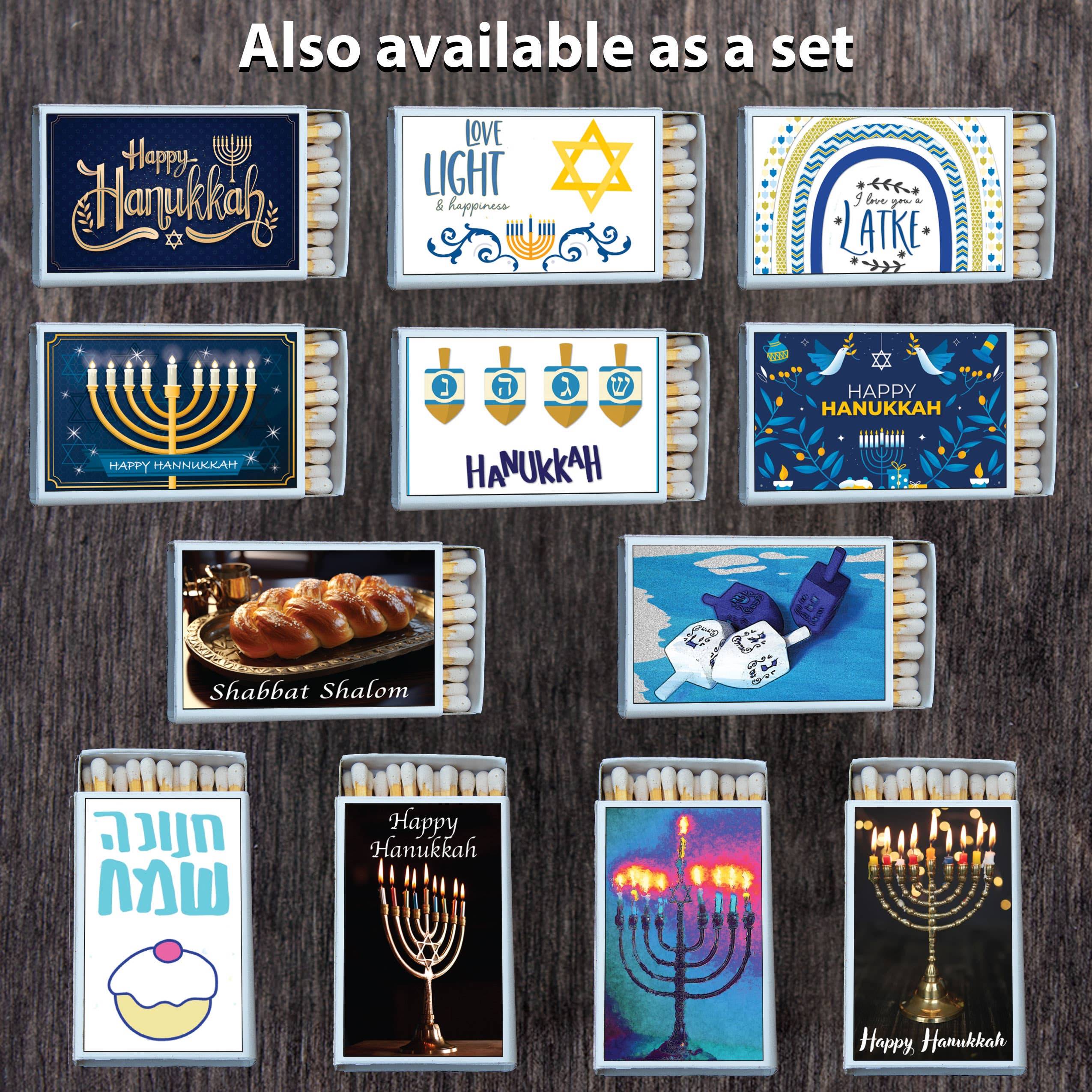 Most Amazing - Wholesale Matches - Hanukkah Judaica Matchbox Candle Acc • Decorative Matches1