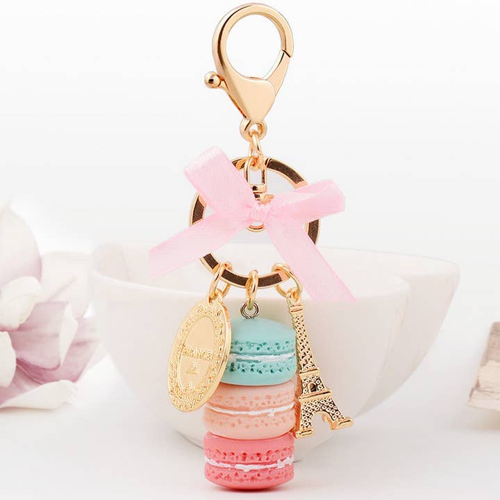 DOUBLJU - Wholesale Keychain - Women's - FASHION MACARON CAKE EXQUISITE KEYCHAIN_CWMM27482