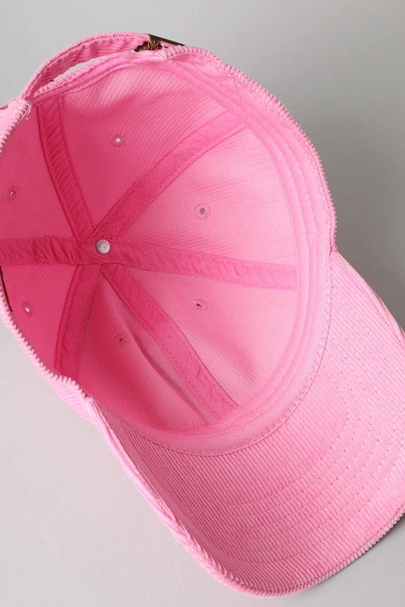 Fashion City - Vente Casquette de baseball – unisexe - Casquette baseball en coton velours côtelé ajustable - Style dad hat13