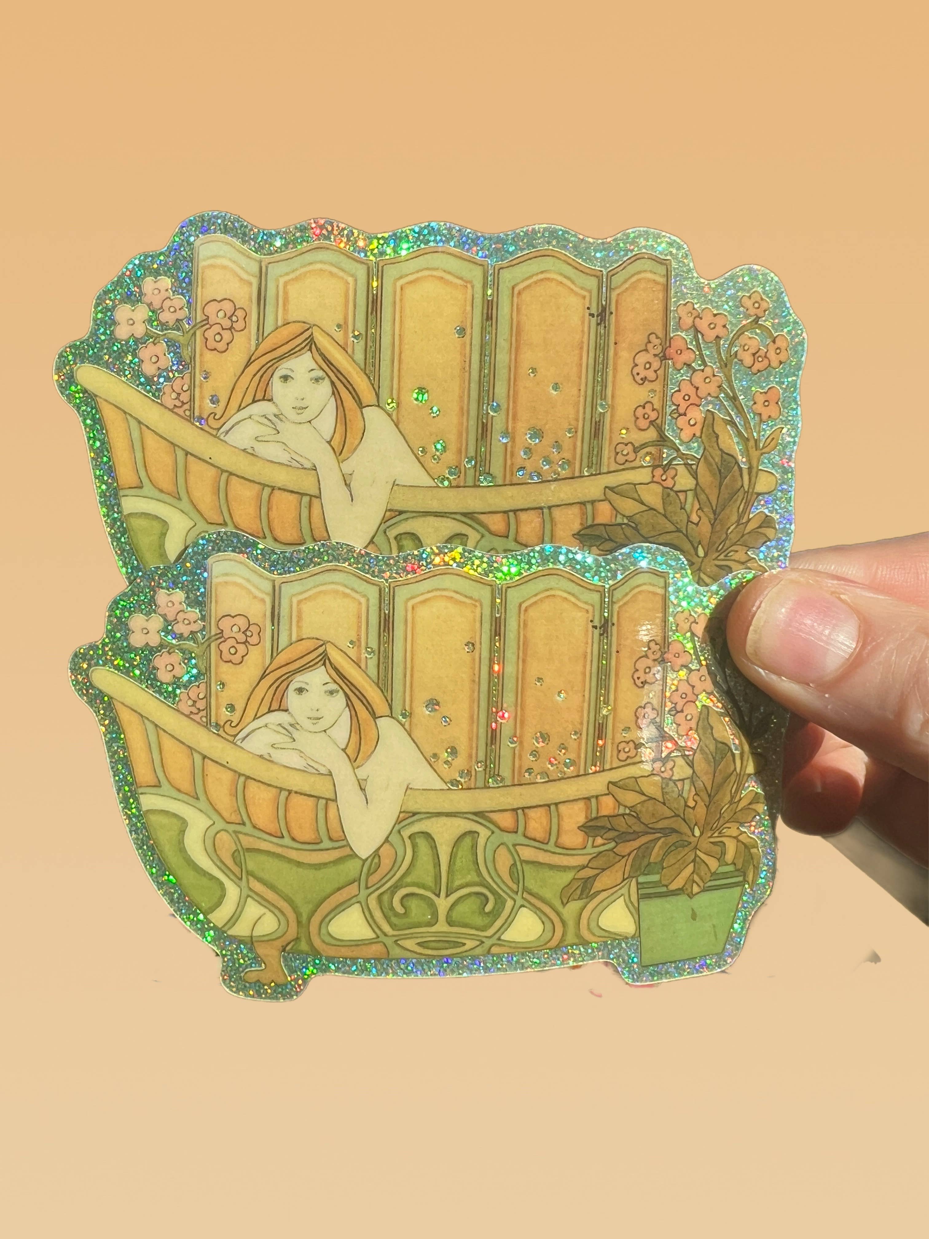 Astral Weekend - Vendita all'ingrosso Adesivo - Bathing Beauty, adesivo glitterato per bagno anni '706