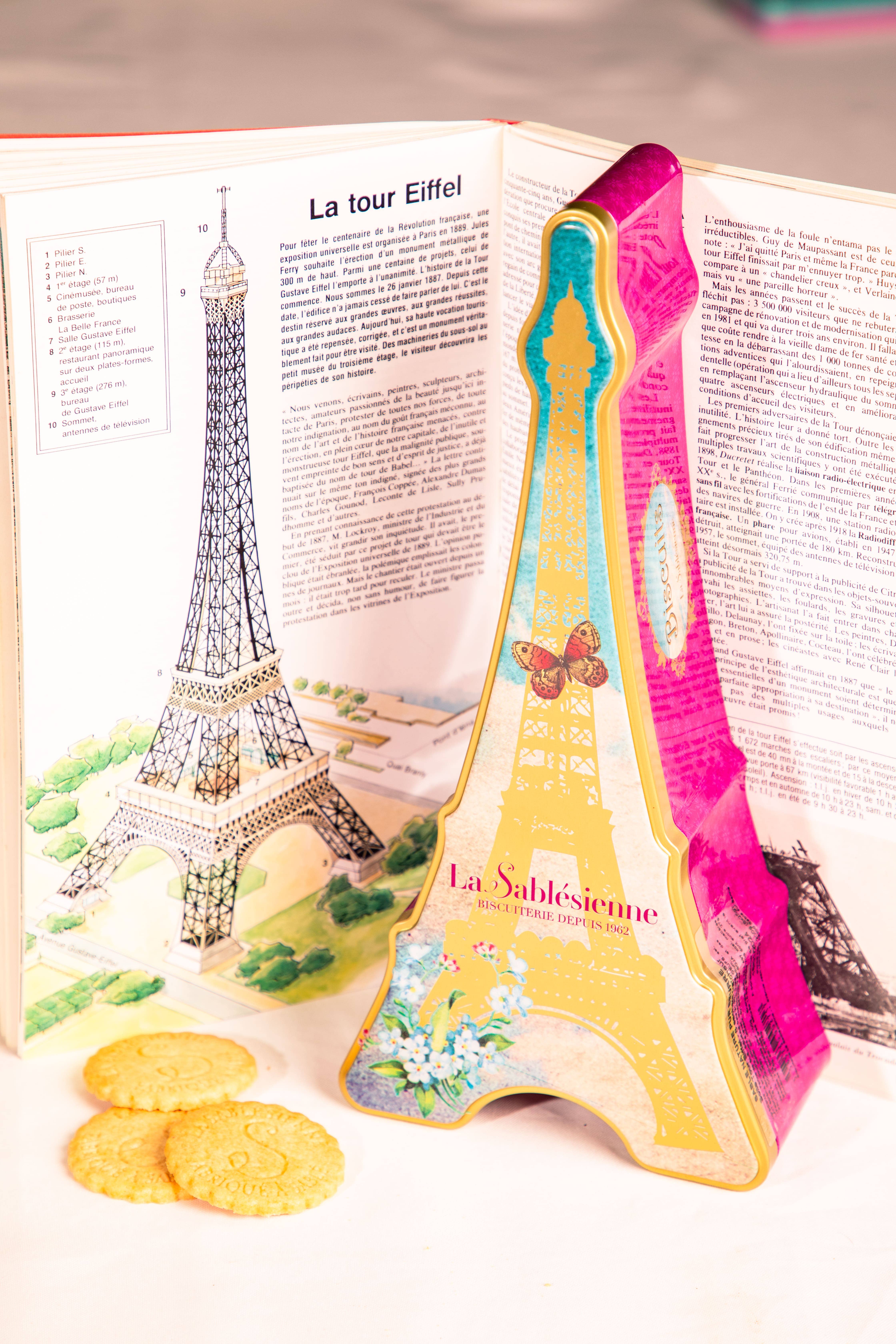 LA SABLESIENNE - Wholesale Cookie - "Tour Eiffel" Pure Butter Shortbread Cookies Eiffel Tin1