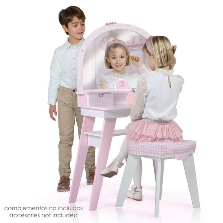 DeCuevas Toys - Wholesale Doll Accessory Kit - Kids - 55746 XL Wooden Dressing Table - Nice