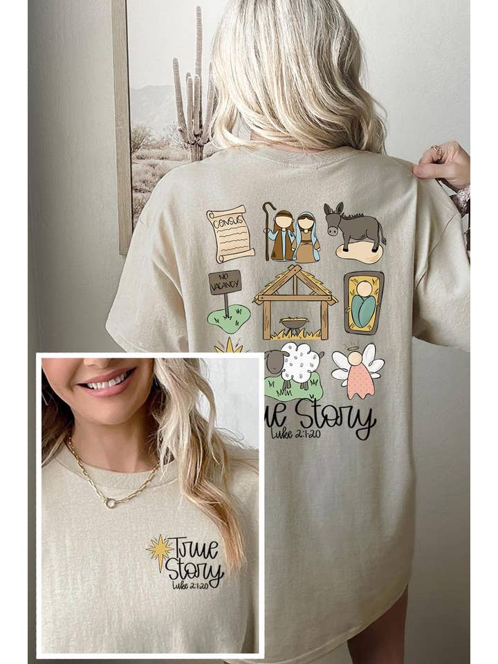 COLORBEAR - Wholesale T-Shirt (Graphic) - Unisex - TRUE STORY NATIVITY HEAVY COTTON TEE11