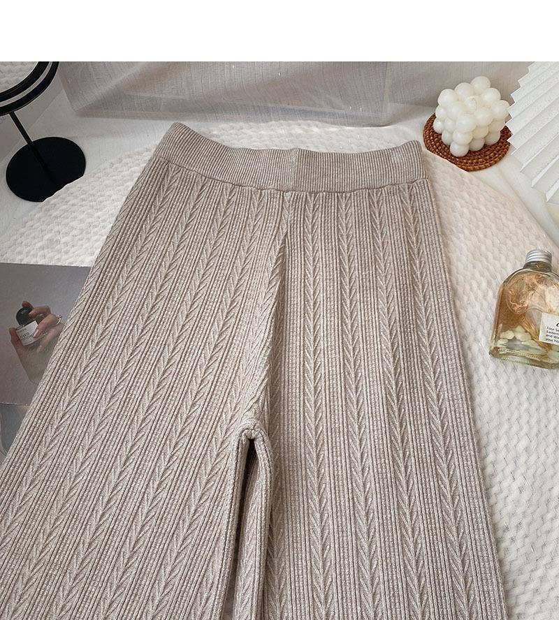 Marayn - Wholesale Pants - Women's - Soft Knit WideLeg Pants Korean Style Autumn Comfort22