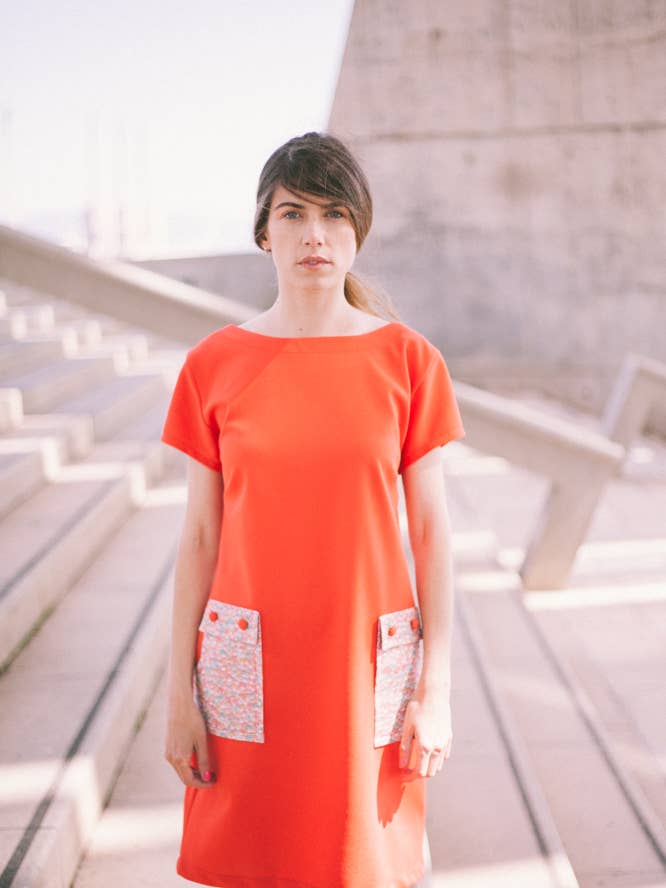 VESTIDO LARANJA por atacado de MissSOTOKA