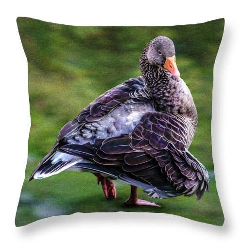 “O QUADRADO MARROM GANSO RETRATO” TRAVESSEIRO por atacado de sorayadapuzzostore