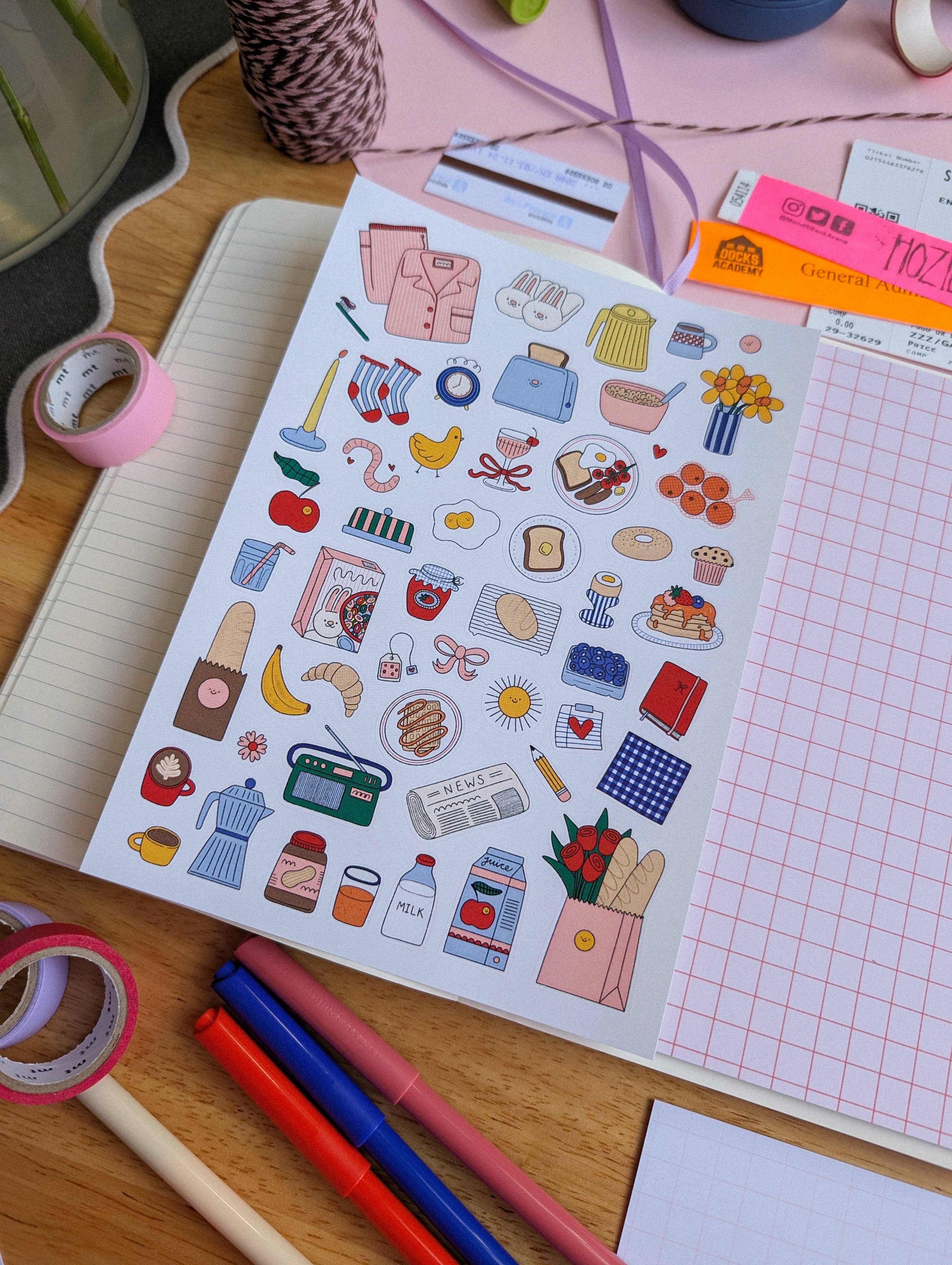 Hollie Fuller - Wholesale Sticker - Breakfast Sticker Sheet 2