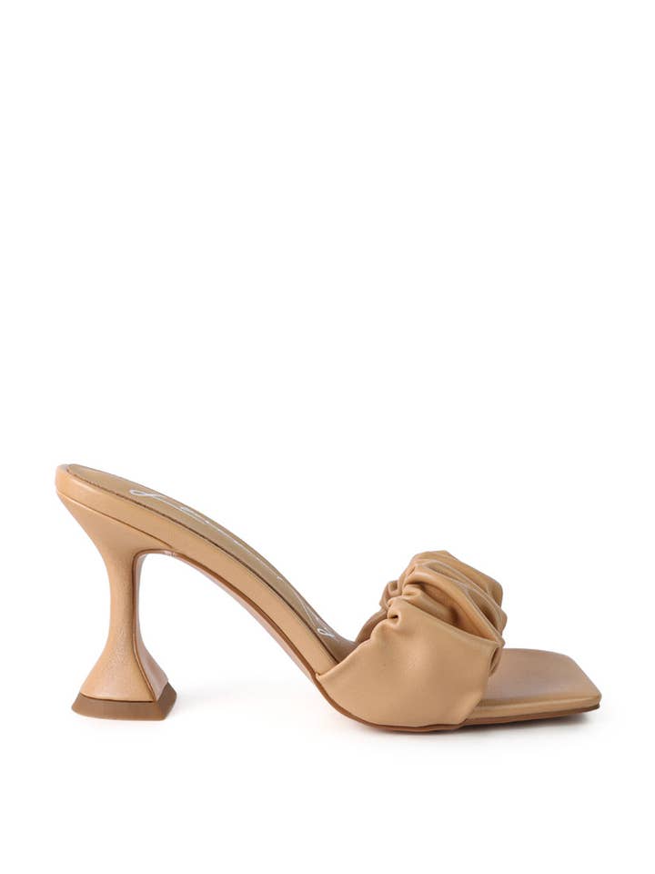 Rag Company - Wholesale High Heels - Women's - Rebel Ruched Straps Spool Heel Sandals2