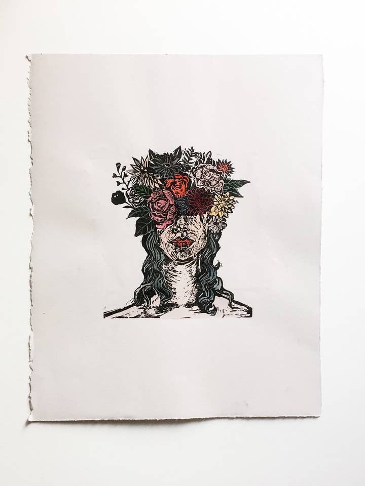 Impressão de cabeça de flores (cor) por atacado de Kelsi Cross Studios