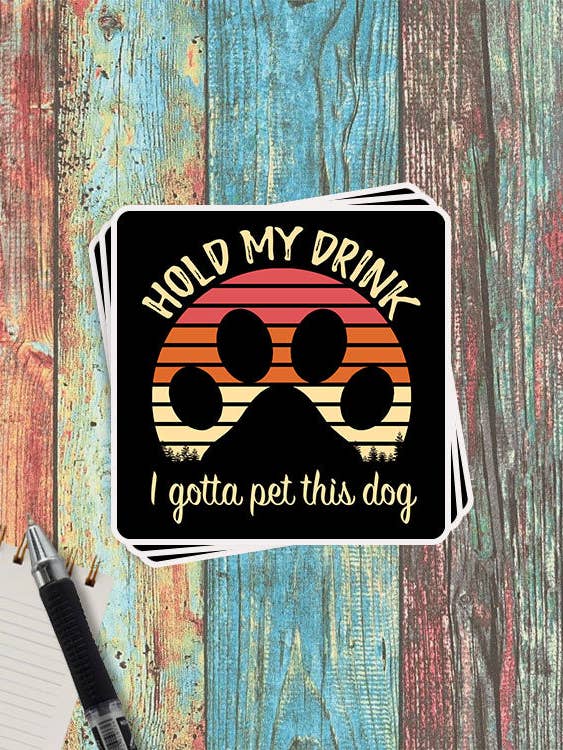 PawZi Gotta Aet This Dog vinylsticker voor wholesale door PAWZ