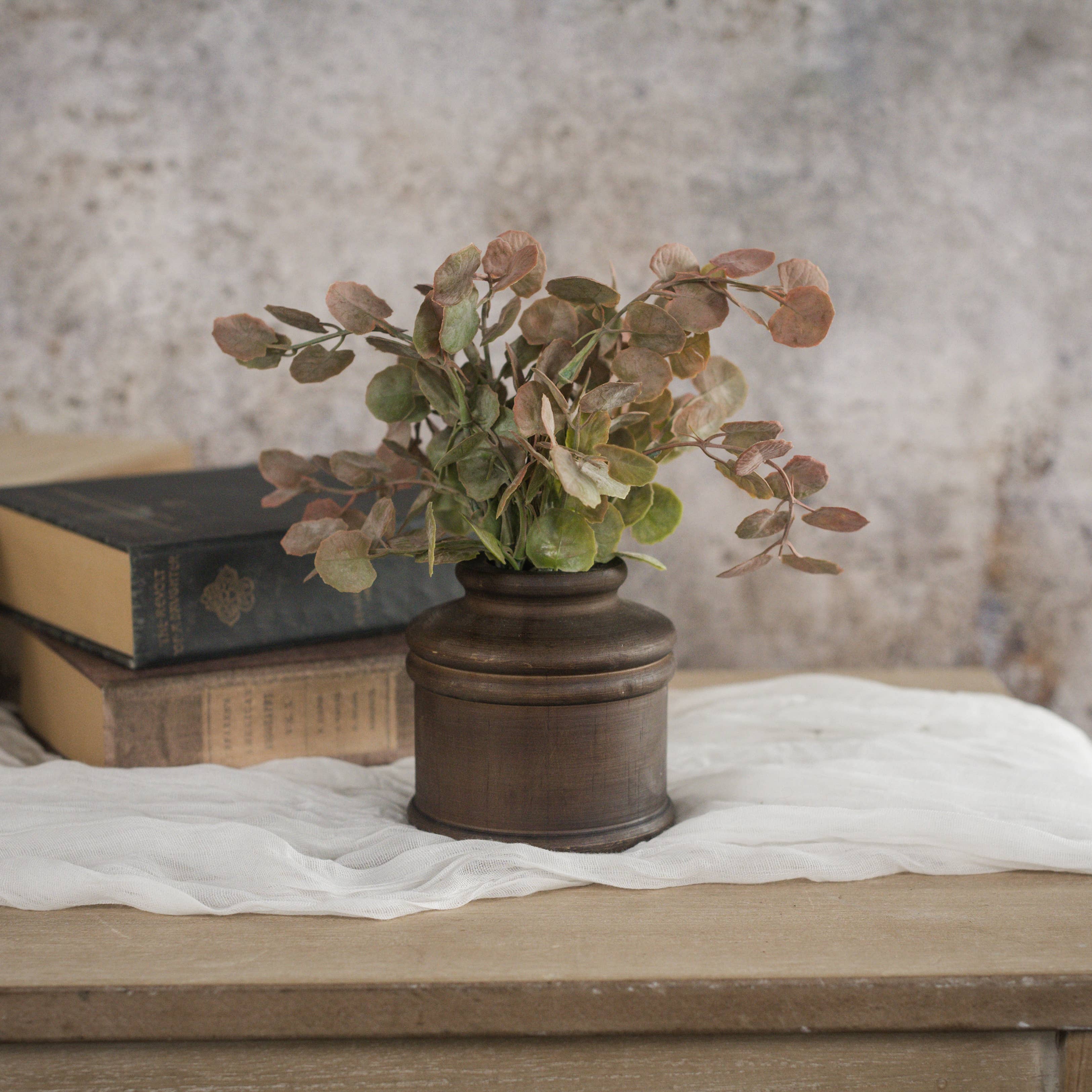 Ragon House – Großhandel Vasen – 9,53 cm DUNKLES HOLZ KNOSPENVASE0