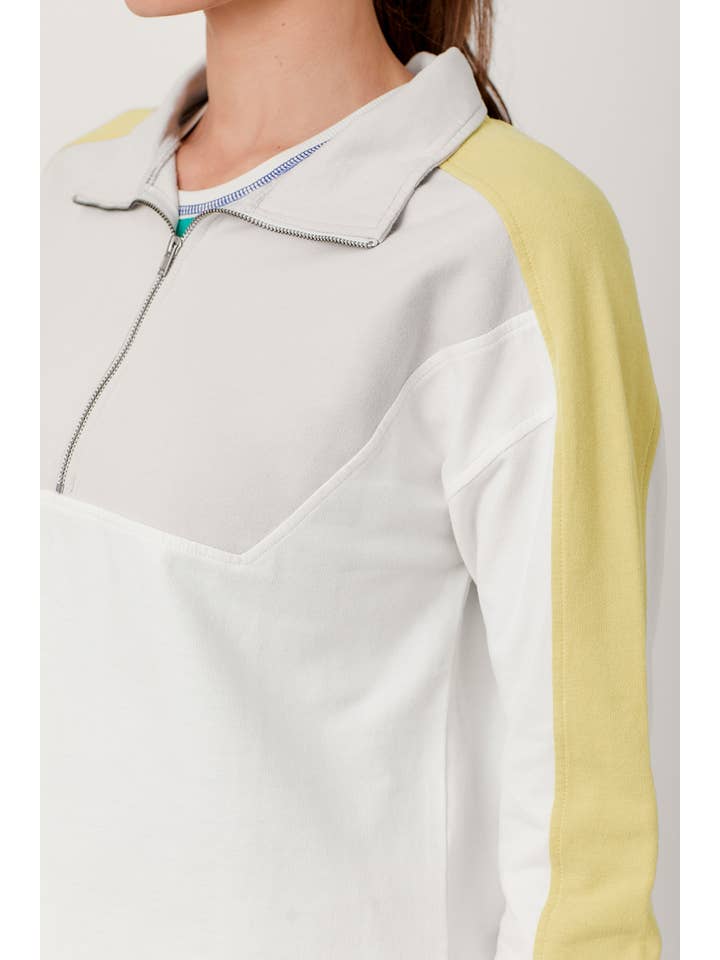 Mystree - Wholesale Sweatshirt - Women's - 60544 Color Block Terry Pullover