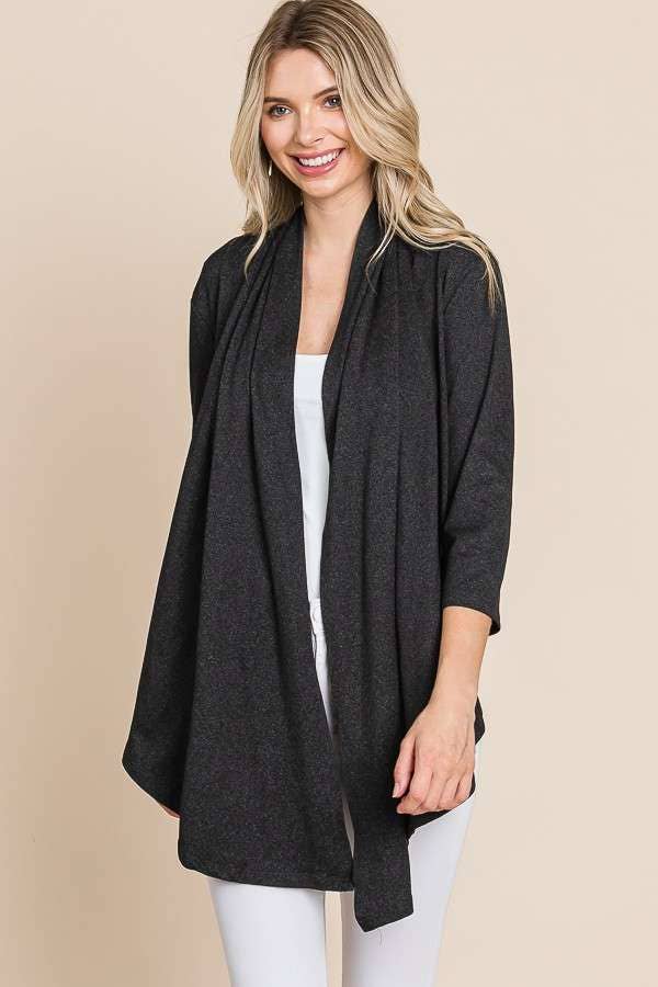 Culture Code - Wholesale Cardigan - Women's - CJT1086Q - DRAPE CARDIGAN TOP11
