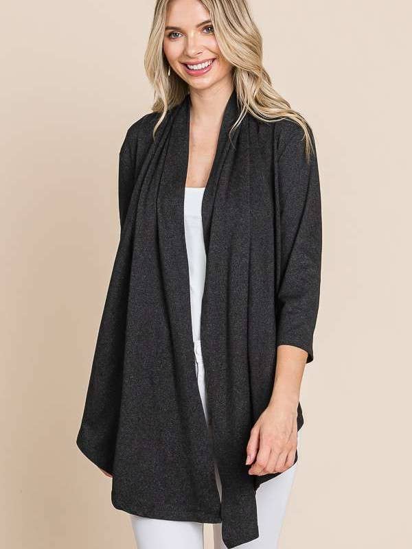 Culture Code - Wholesale Cardigan - Women's - CJT1086Q - DRAPE CARDIGAN TOP11