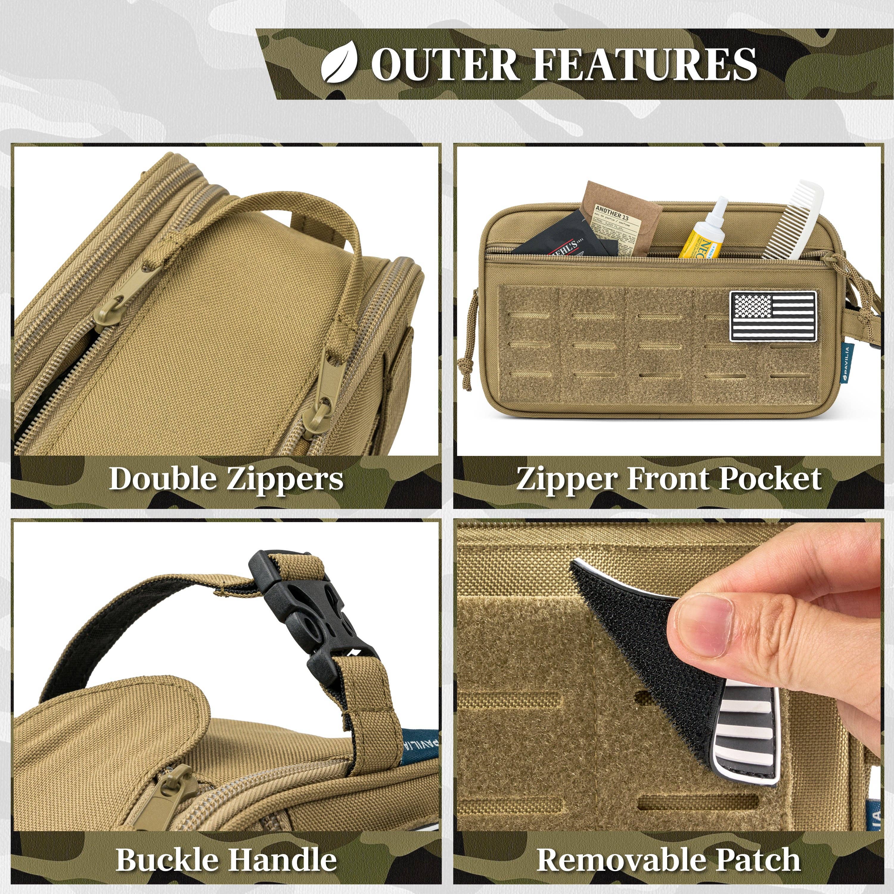 Pavilia - Venta al por mayor Neceser - Hombre - Bolsa de Aseo Táctica Militar58