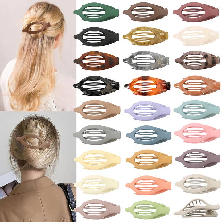 ACCITY - Wholesale Hair Clip - Women's - OVAL HAIR CLIP –LARGE&STYLISH FOR THICK HAIR_CWMM4937