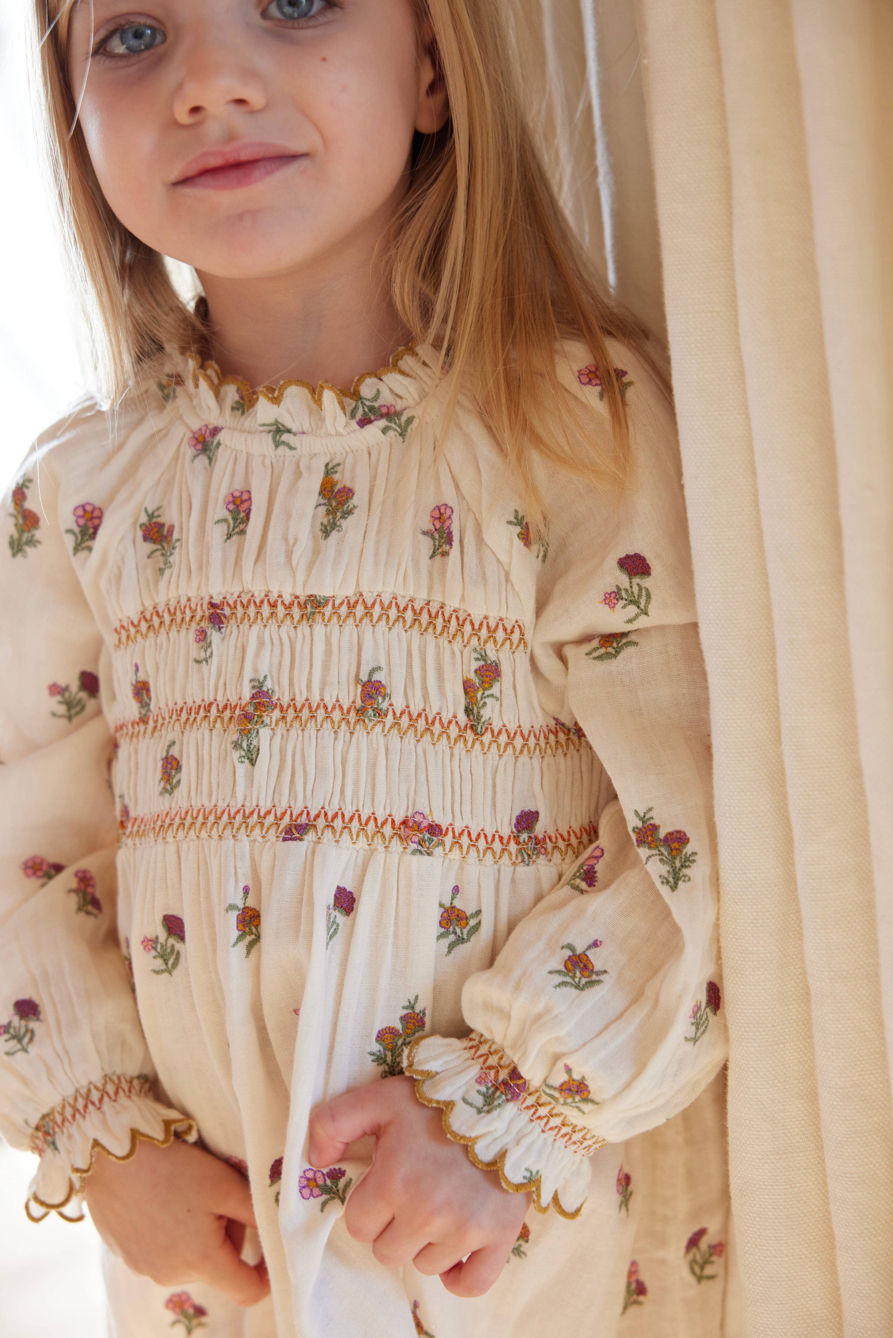 Bonheur du Jour – Großhandel Kleid – Kinder – Kleid Poeme - Ecru / Rosée7