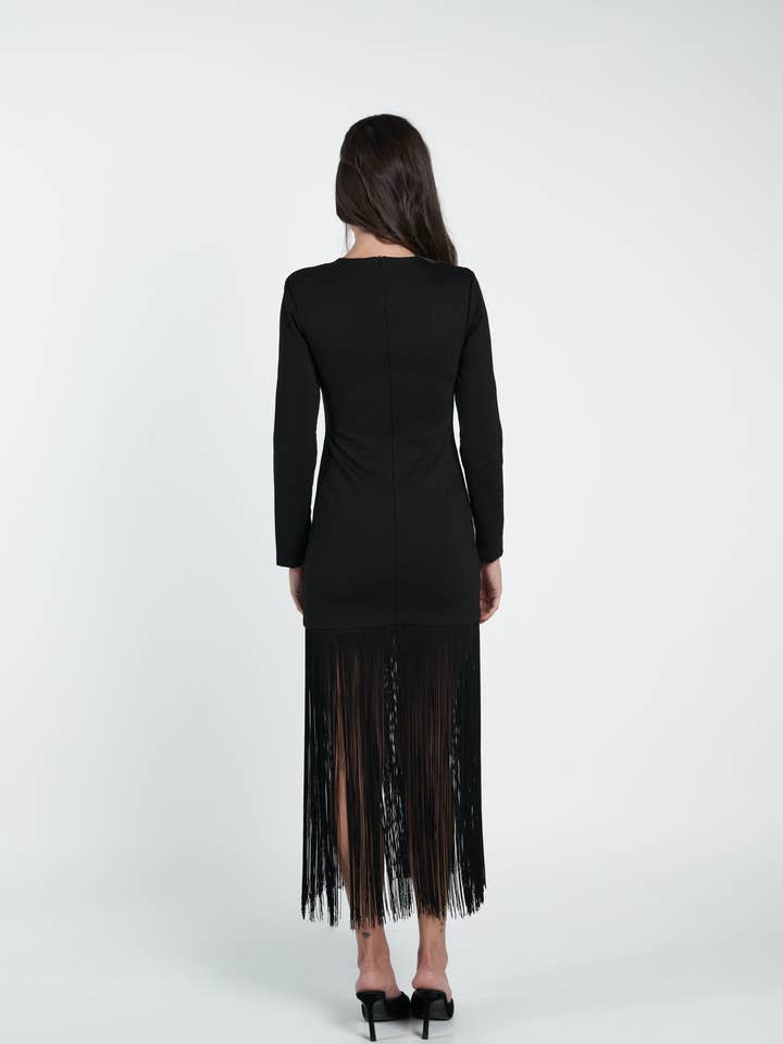 VISS Madrid - Vendita all'ingrosso Vestito - Donna - Abito lungo con frange7