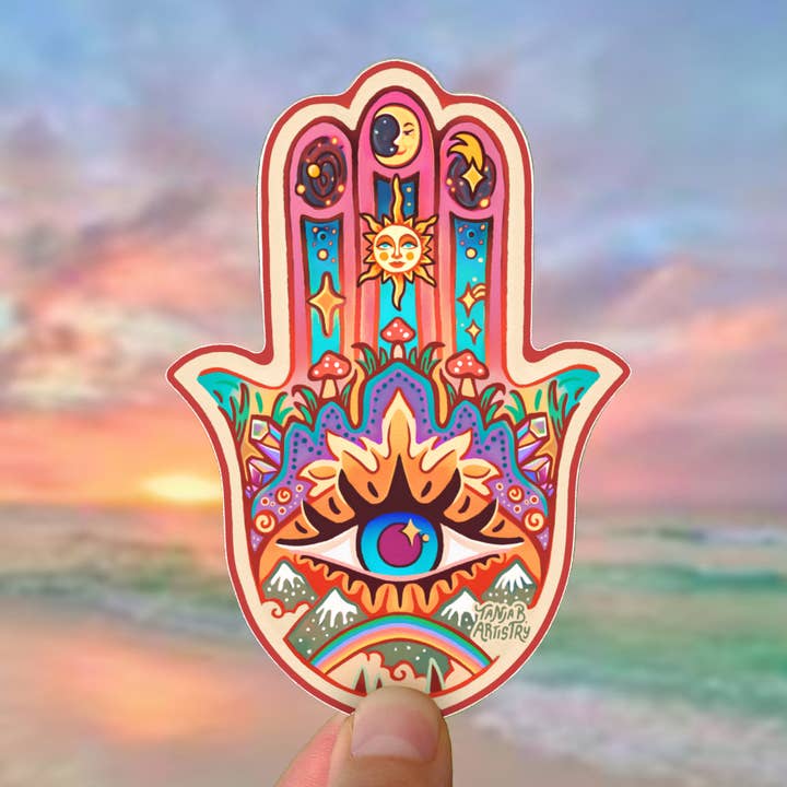 Hamsa Hand Sign - Sticker for wholesale by SeeknRevel