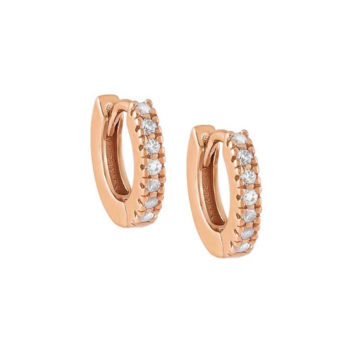 By Adina Eden - Wholesale Huggie Earrings - CZ Mini Huggie Earring