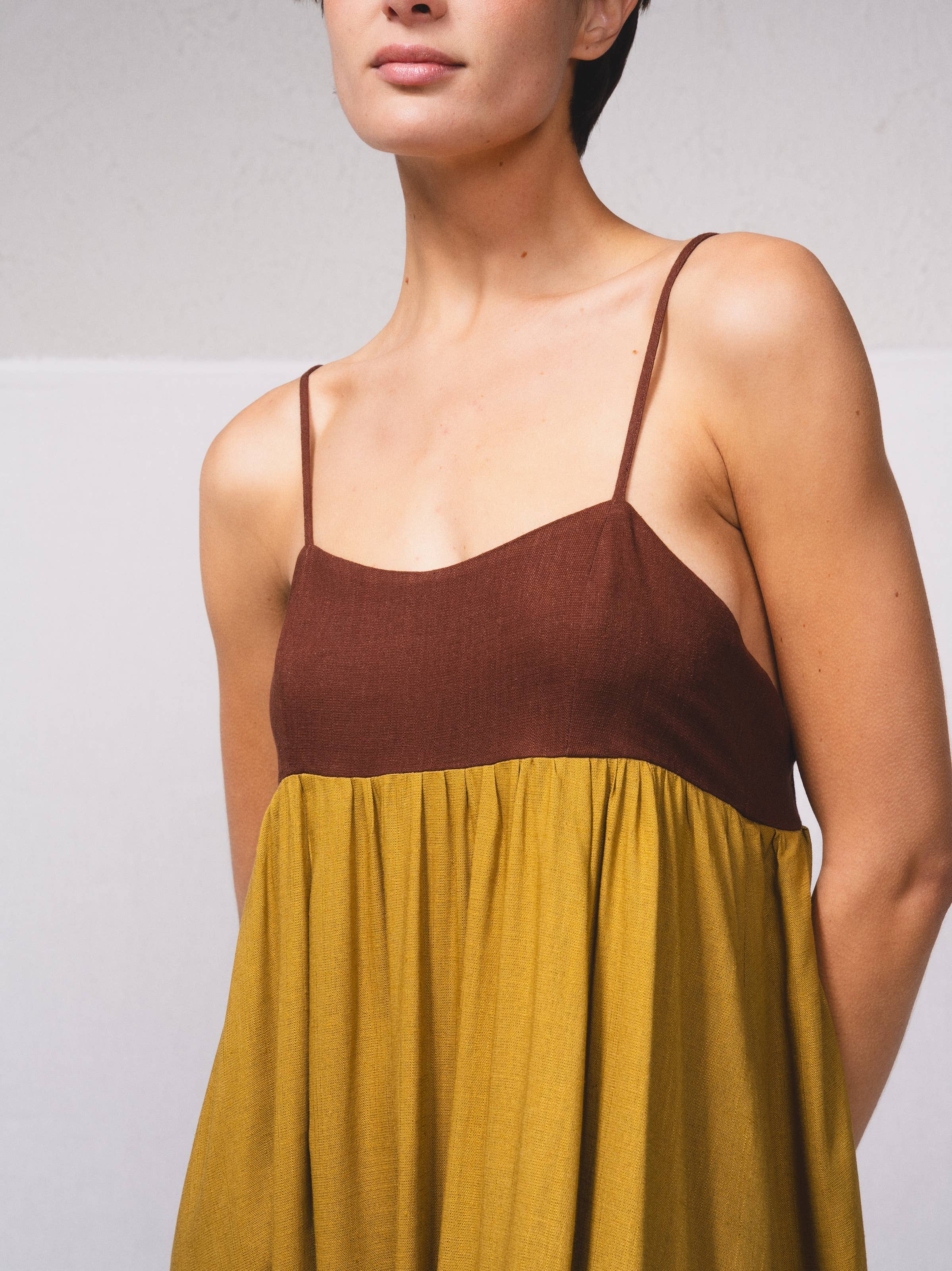 SMF – Engroshandel Kjole - Dame – Lang kjole med kontrasttop3