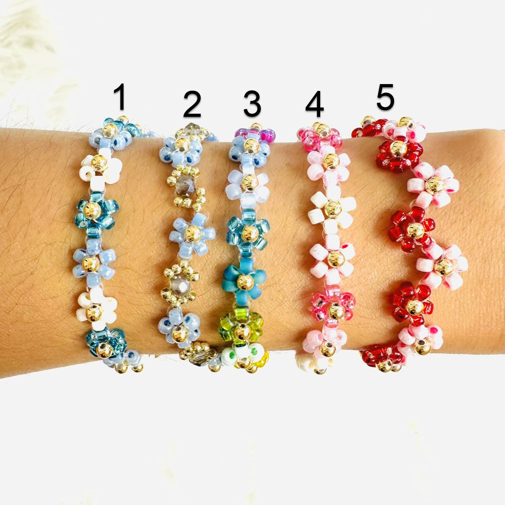 Soul Charms - Wholesale Beaded Bracelet - Japanese Miyuki Beaded Flower Bracelet0