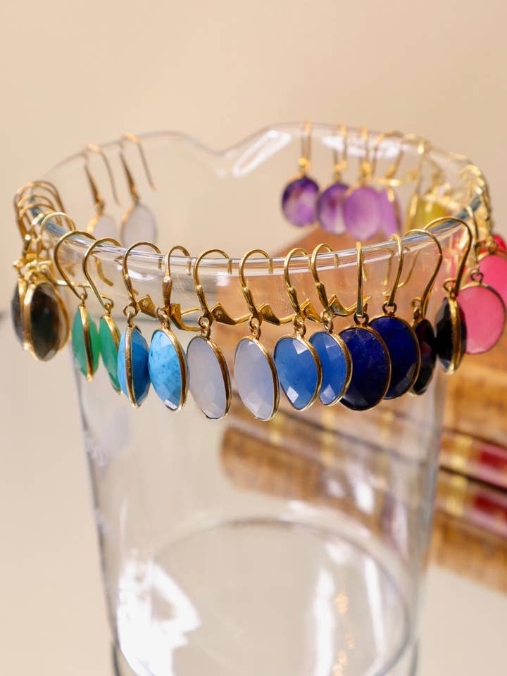 Stones earrings for wholesale by Mathilde ma muse