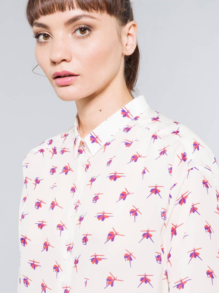 ”Irina” silkeskjorta (vit) för wholesale av Tarte Tatin