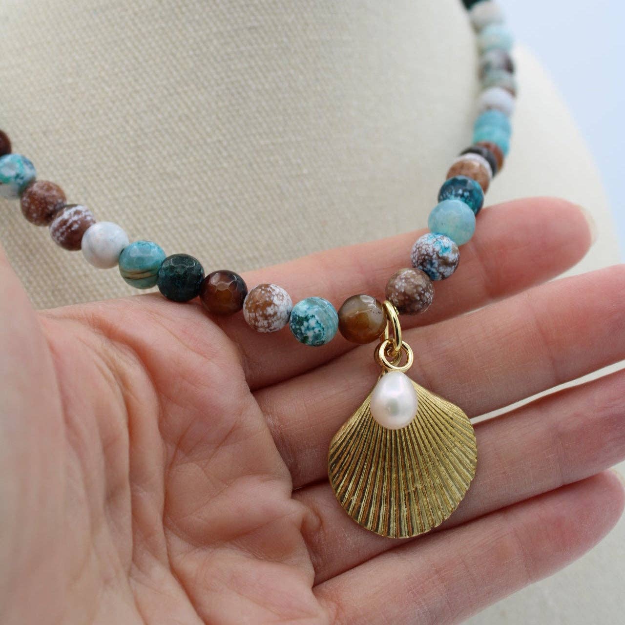 Traci's Beads - Wholesale Pendant/Charm Necklace - Shore Joy Necklace, 16" LAST ONE2