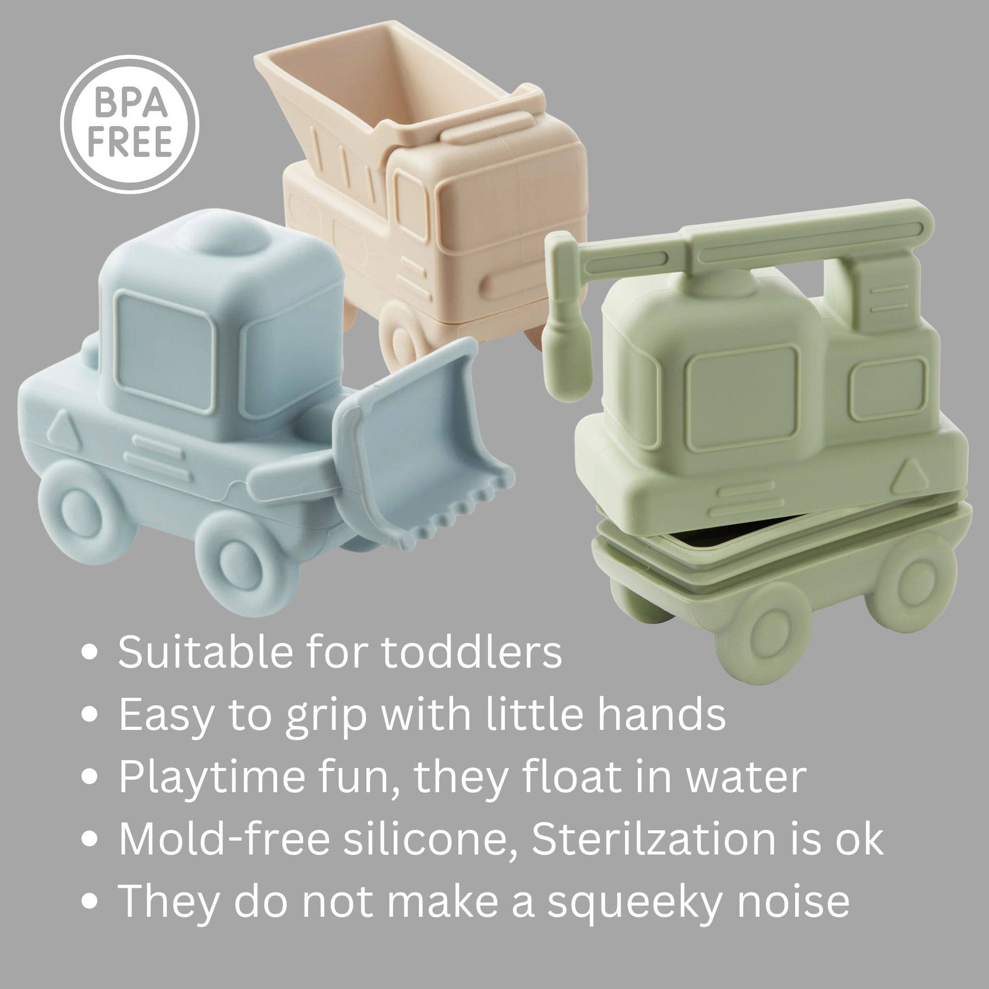 Ali+Oli - Wholesale Bath Toy - Baby - Ali+Oli Squirt Water Bath Toy Set (Construction) Mold Free1
