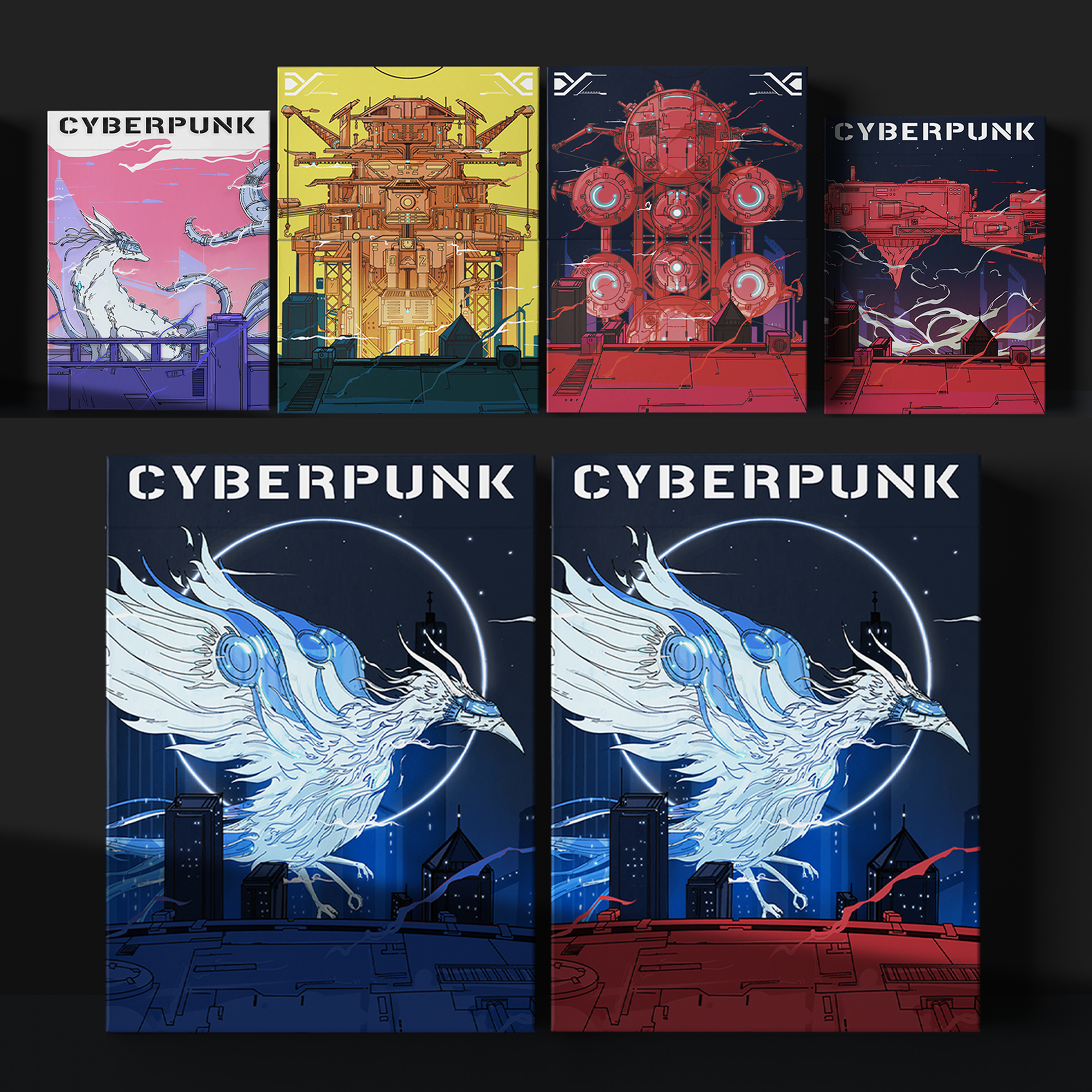 Vermilion Collection - Wholesale Playing cards - Cyberpunk Mythos Playing Cards2