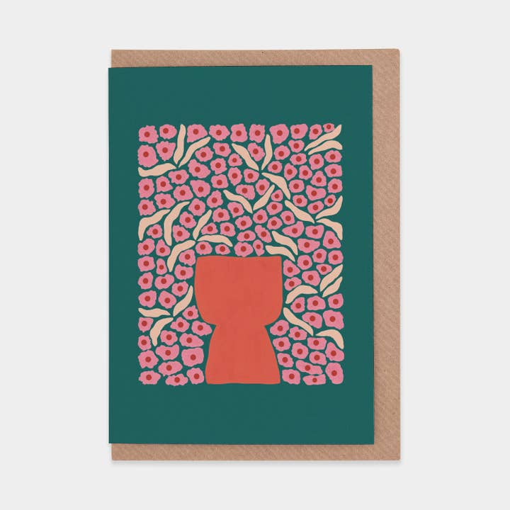 Flowers on Flowers on Flowers Greetings Card for wholesale by Evermade