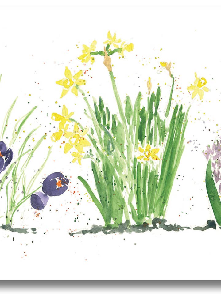 Krokus-, Narzissen- und Hyazinthen-Trio für den Großhandel von WORDS & WATERCOLORS BY PEG CONLEY