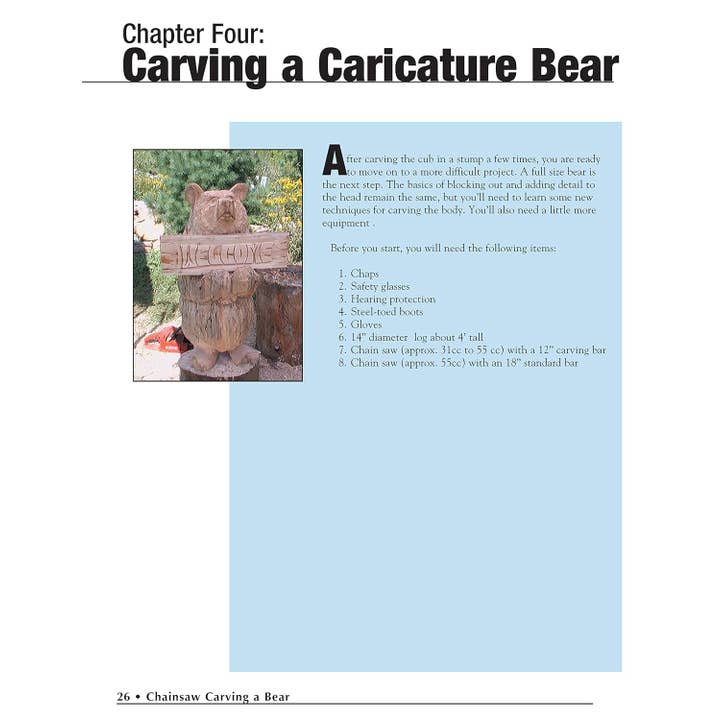 Fox Chapel Publishing - Wholesale Crafts, Hobbies & DIY - Chainsaw Carving a Bear - A Complete Step-By-Step Guide Book3