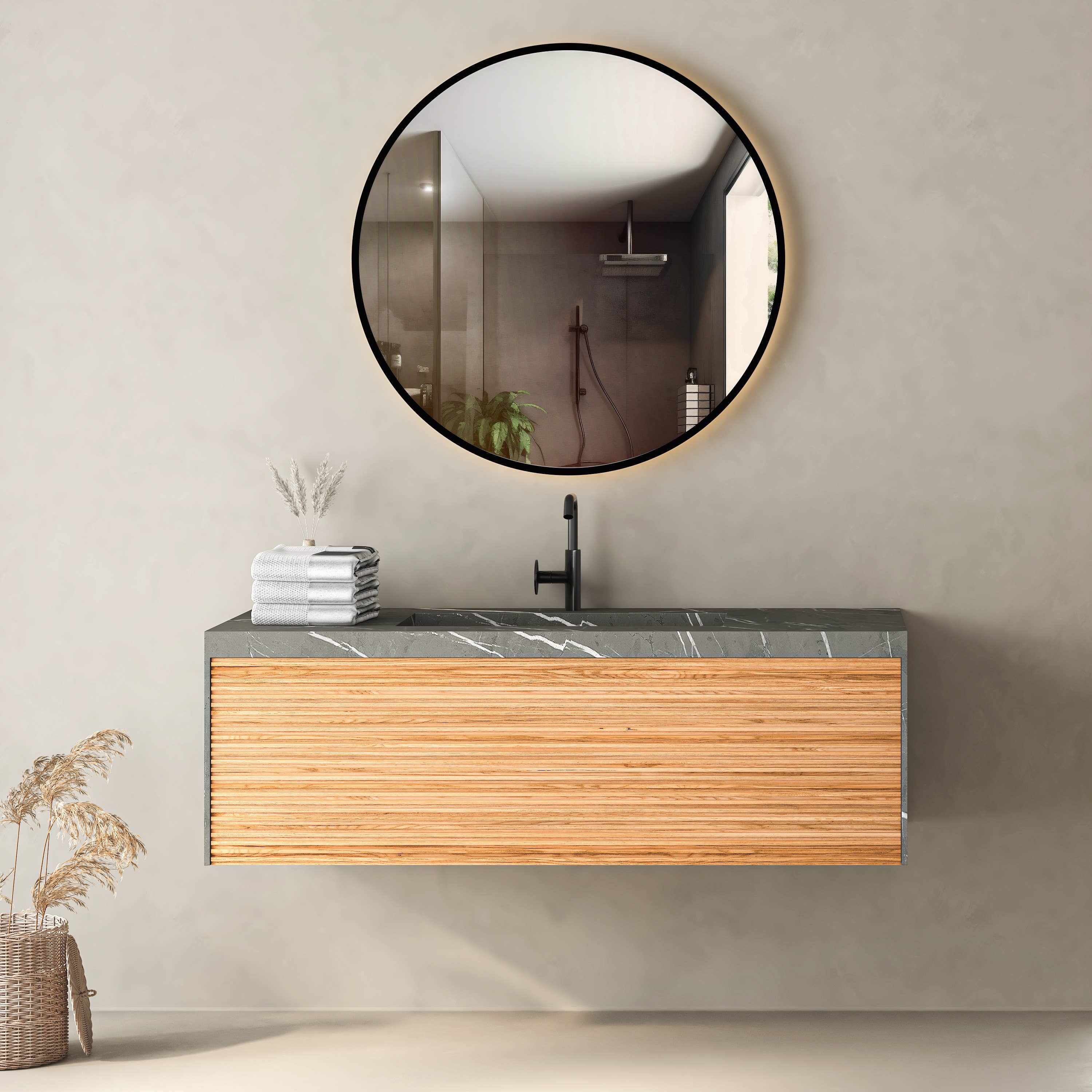 LivingTaste Home Inc - Wholesale Wall Mirror - Round Circle Mirror Frame5