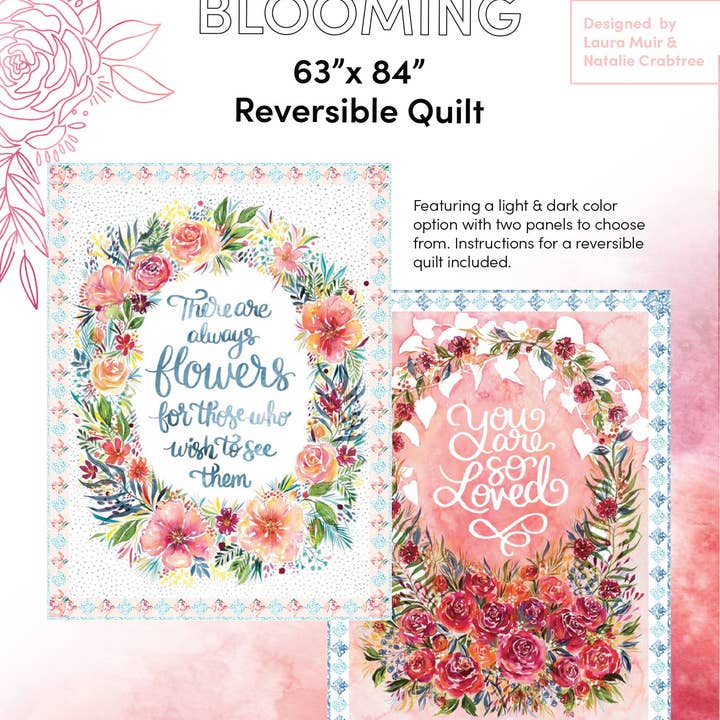 Hell blühendes Wende-Steppppmuster für den Großhandel von Create Joy Project