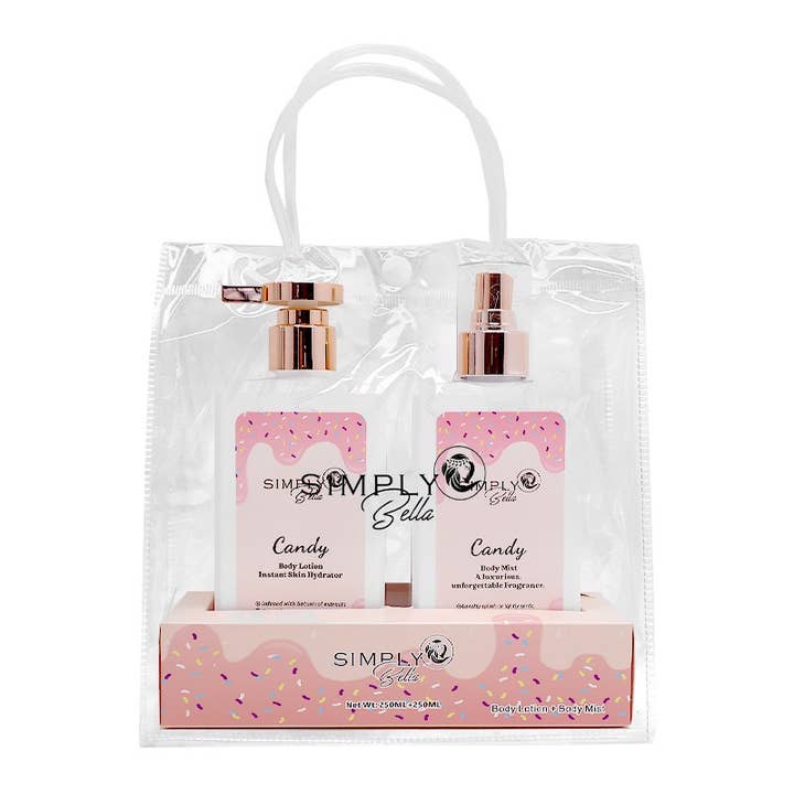 PINEAPPLE Beauty - Wholesale Body Cream/Lotion - Simply Bella SLBM004 Candy Body Lotion & Body Mist Set - 4