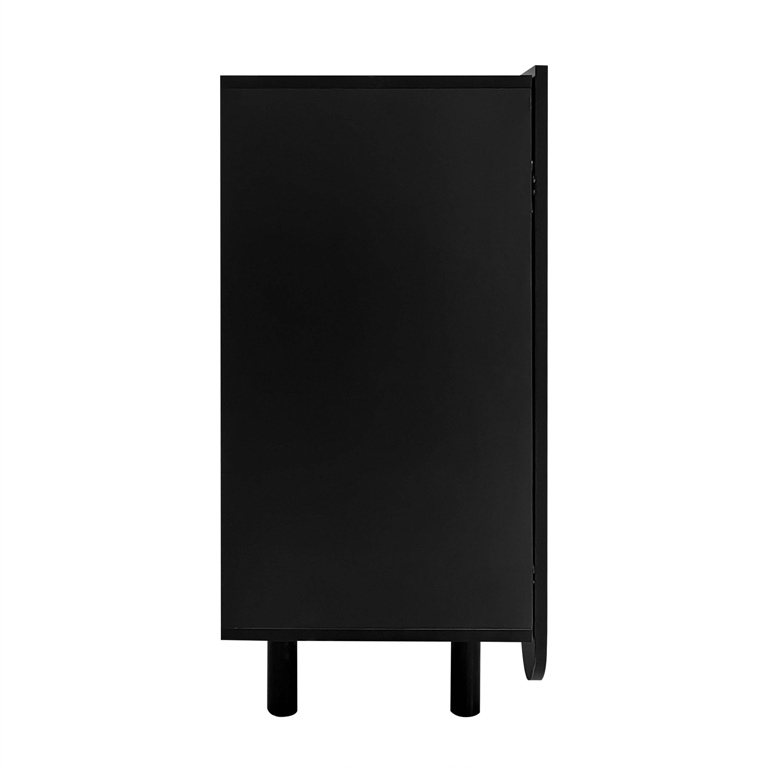 Urban Meuble - Wholesale Sideboard - Black buffet with 4 doors, pattern, and storage 120*37.5*80.8 cm EVRENS BLACK18