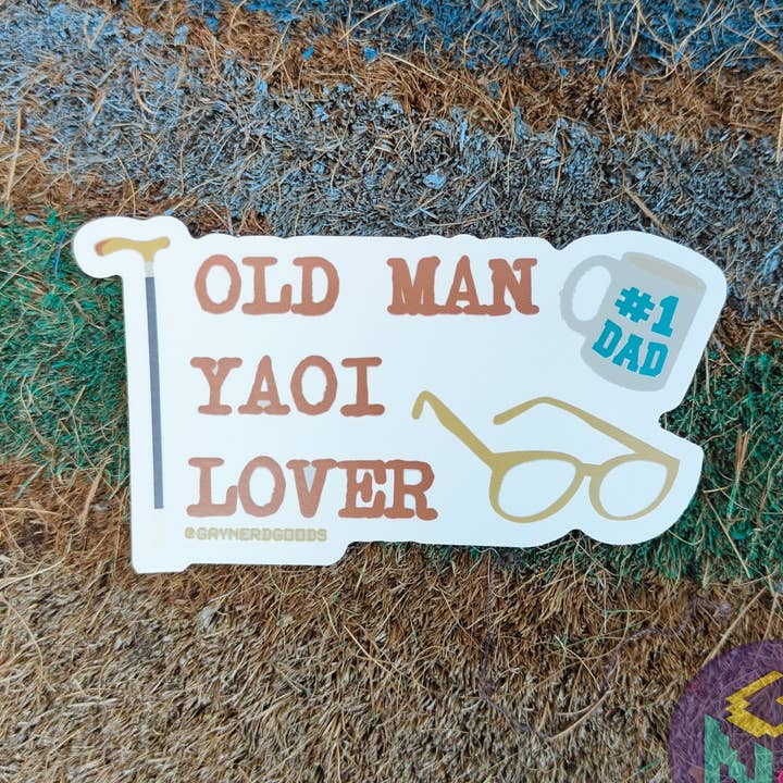 Gay Nerd Goods - Wholesale Sticker - Old Man Yaoi Lover Sticker0