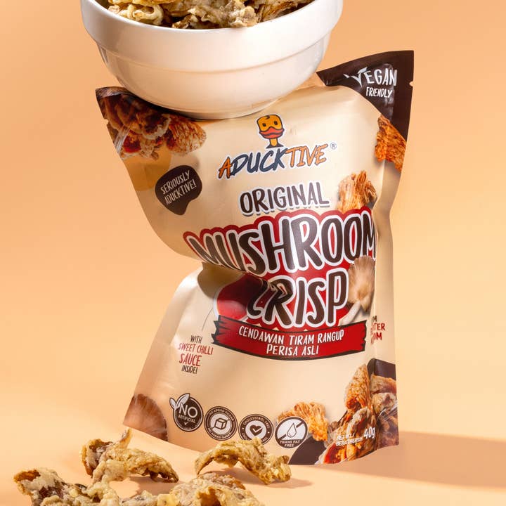 MUSHROOM CRISPS - Original Flavor with Thai Sauce - 40 Grams for wholesale by Asian Snacks