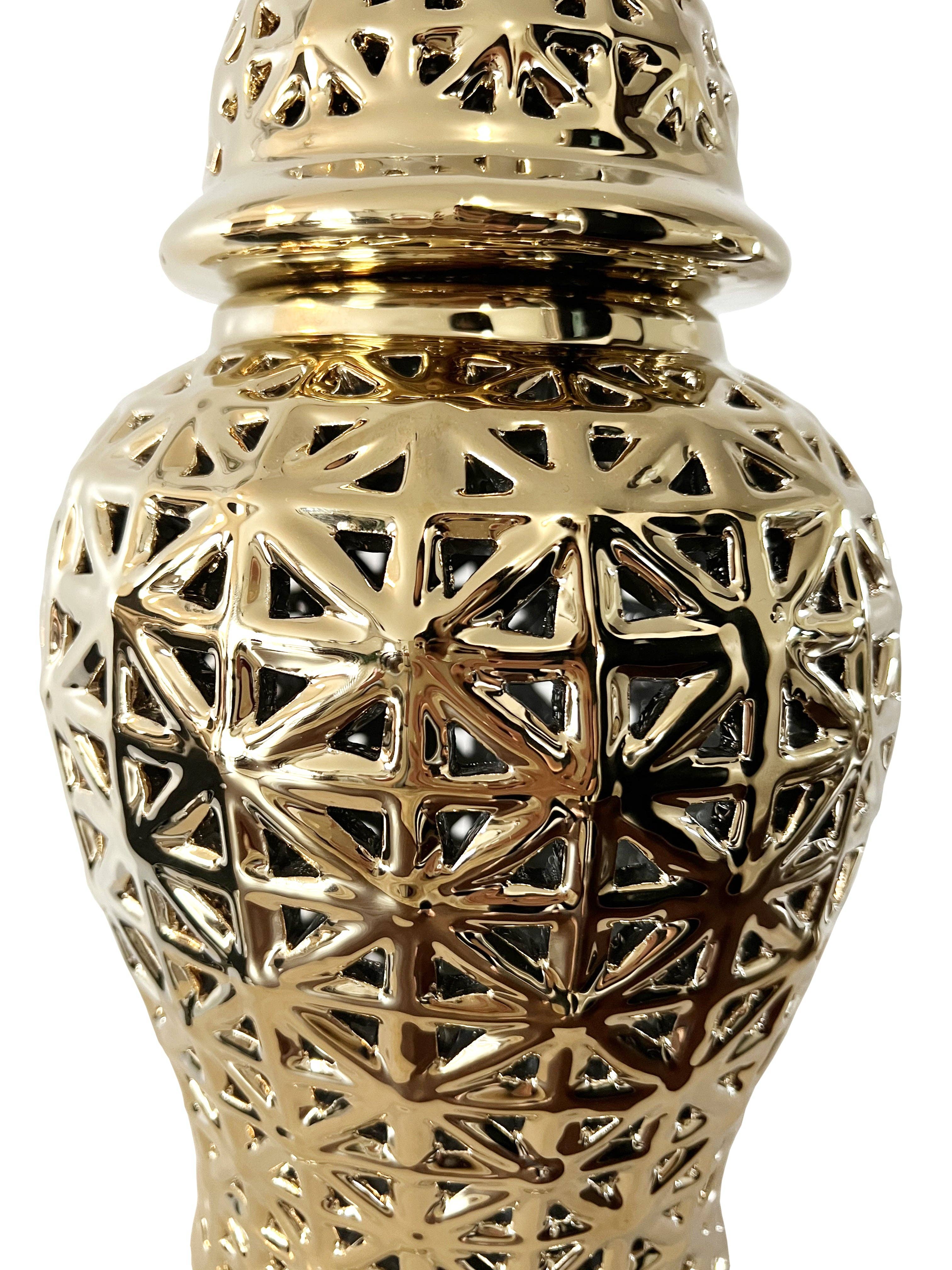 Noori Rug - Wholesale Decorative Jar - Aria Gold Ginger Jar (Multiple sizes)4