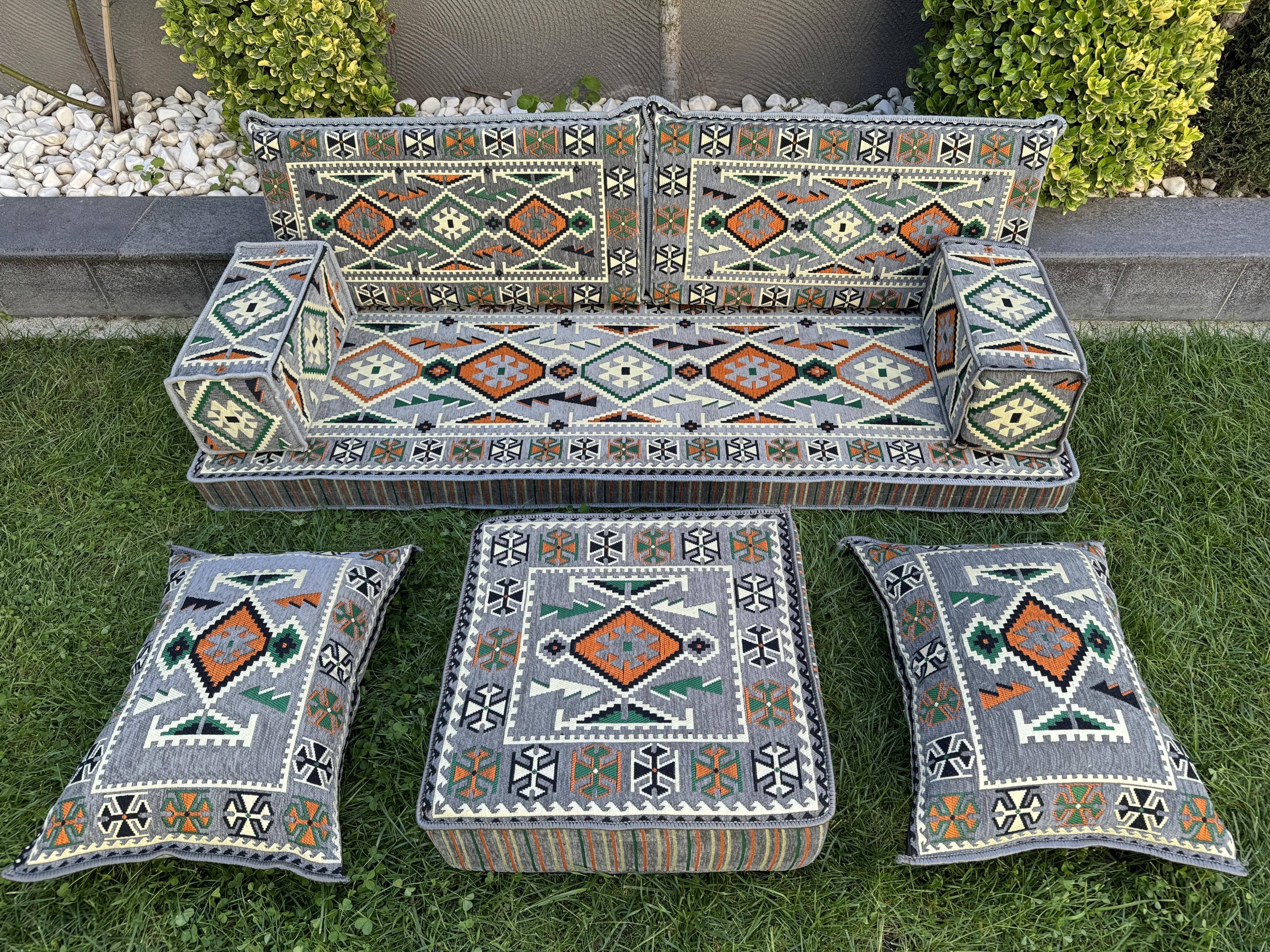 The Loom Wholesale – wholesale Ottoman – Handmade Floor Seating - Kilim Patterned Ottoman Floor Sofa14