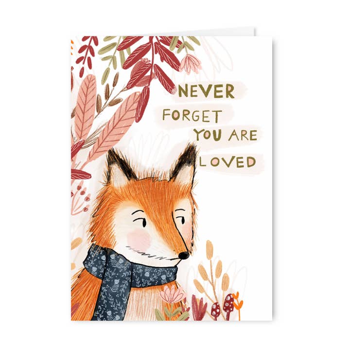 Never Forget Fox Card for wholesale by Forest & Fauna Paper Co.