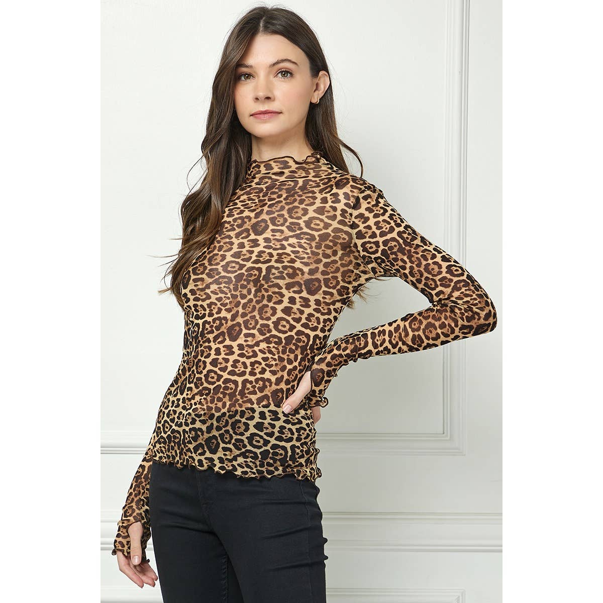 Veveret – Blusa - Mulher por atacado – Top Transparente de Renda com Manga Comprida19