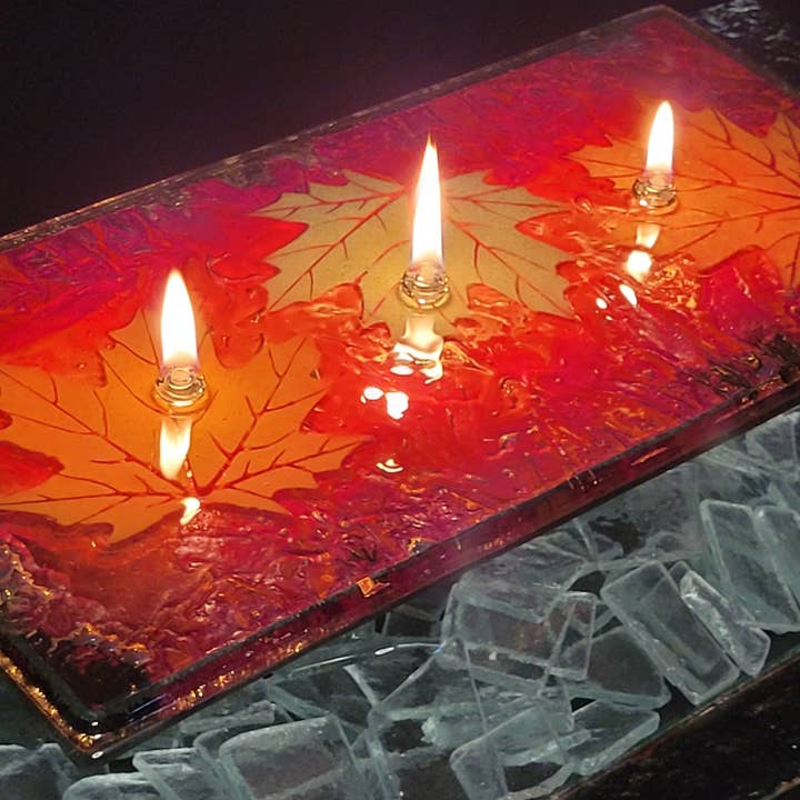 J Moilanen Studio - Wholesale Decorative Tabletop Object - Fire and Ice Oil Lamp - 3 Wicks2