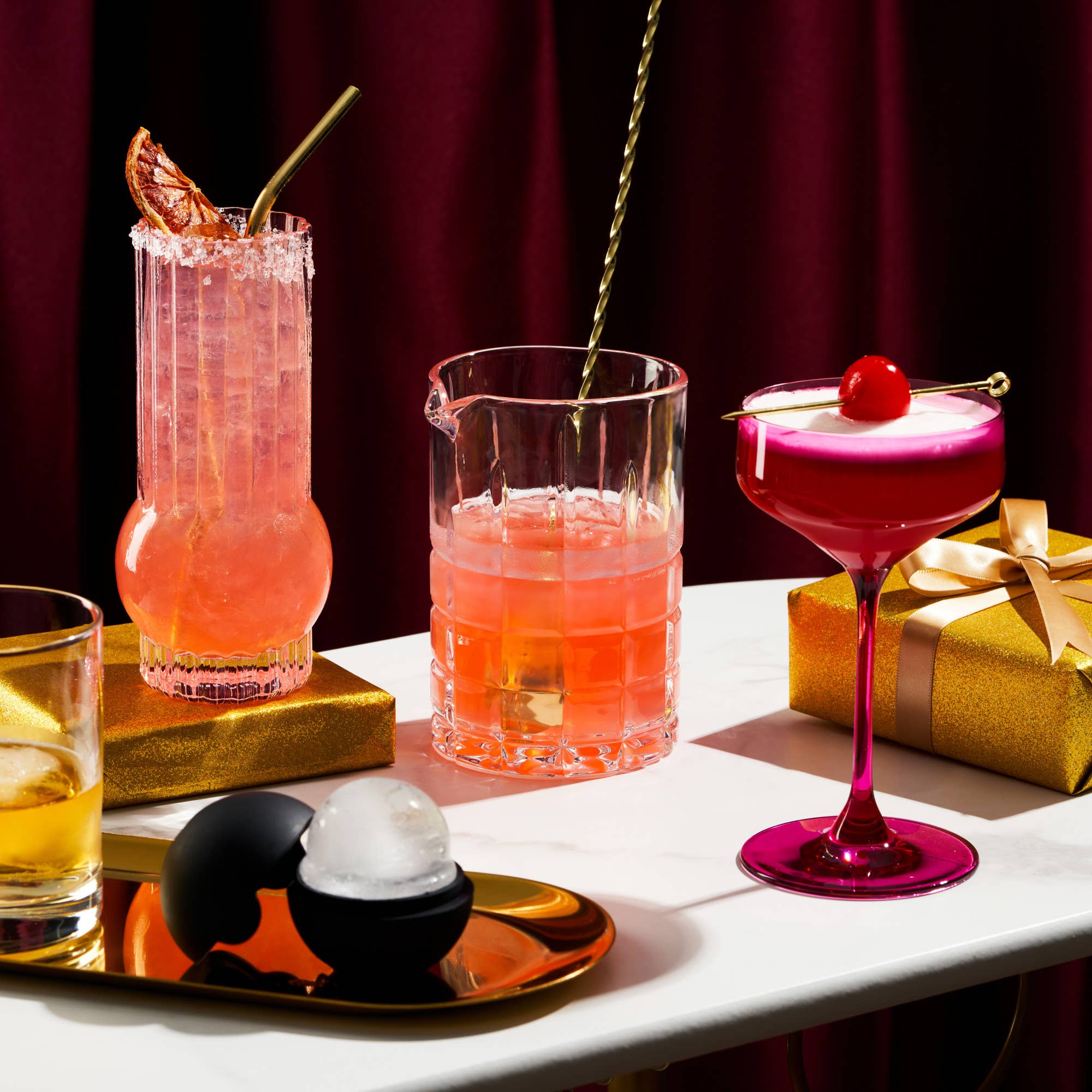 Viski - Wholesale Ice Tray/Mold - Glacier Rocks® Silicone Ice Ball Molds Set of 44