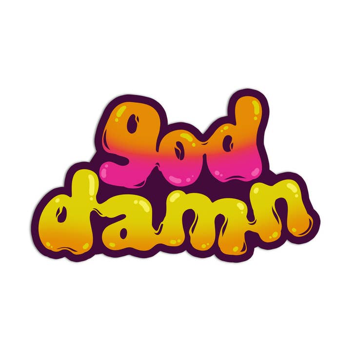 Girls Printing House - Wholesale Sticker - God Damn Curse Words Stickers 0