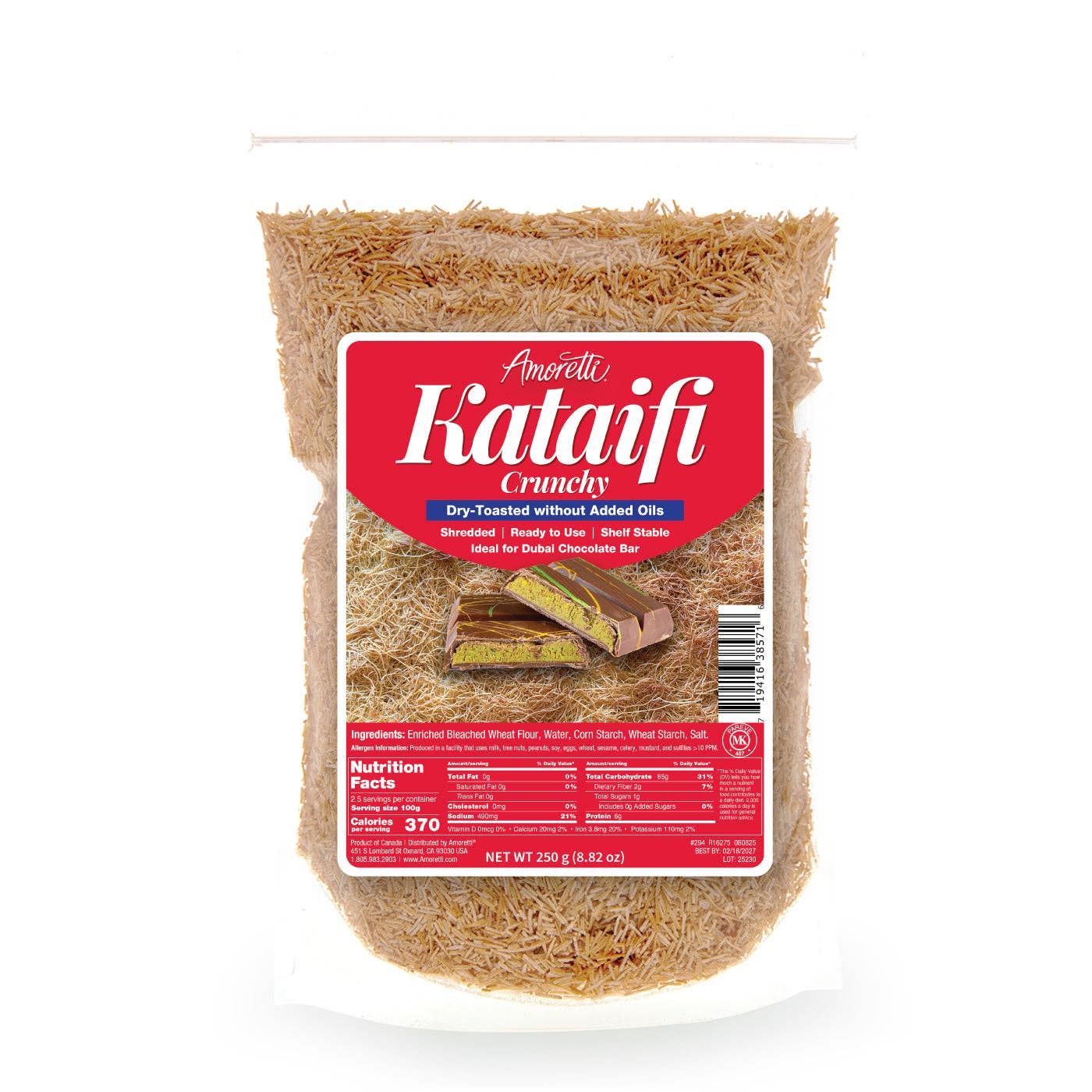 Amoretti - Wholesale Cake Decorating Kit - Crunchy Toasted & Shredded Kataifi